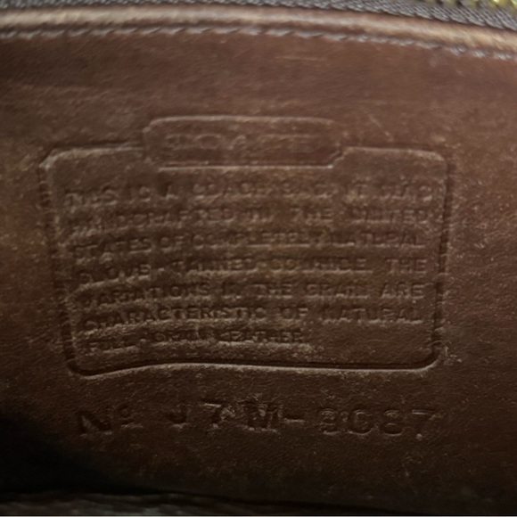 VINTAGE 1997 Coach Metropolis Zip Bag #9087 – Made in USA – Mahogany Leather - Picture 7 of 8